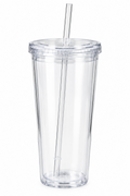 32 oz Acrylic Transparent Snow Globe Tumbler